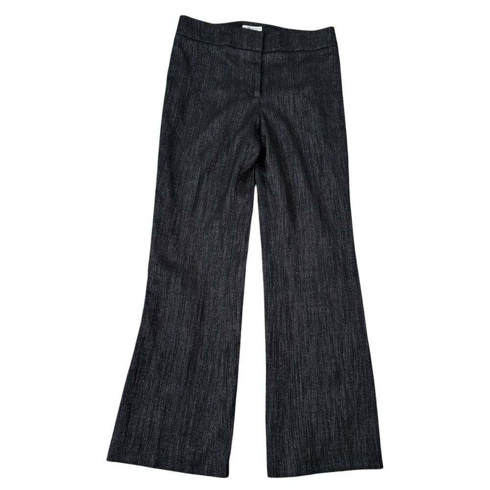 Talbots Collection wool blend Size 8 Black Metallic Shimmer wife leg Dress Pants
